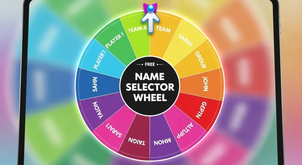 Free Name Selector Wheel for Groups and Games