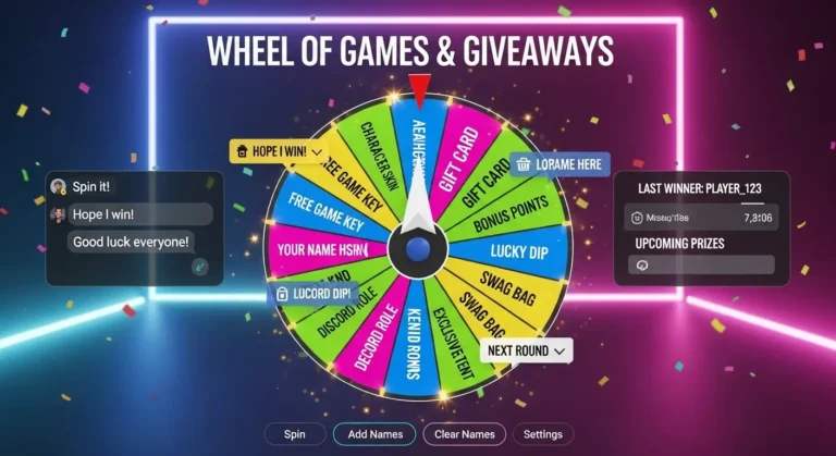 Online Wheel of Names for Games and Giveaways
